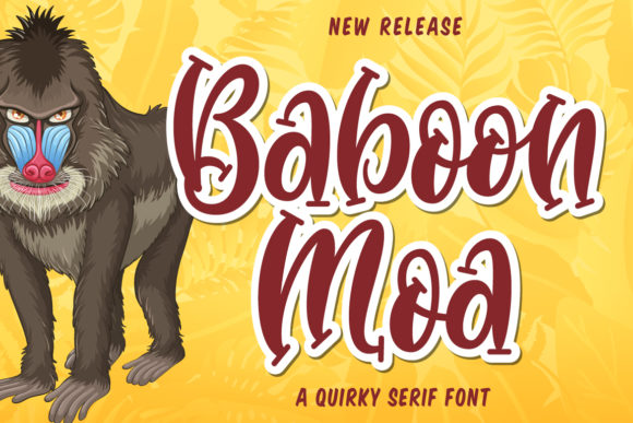 Baboon Moa Handwritten Font for Crafts and Commercial Design