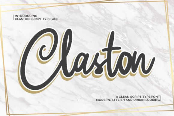 Claston: A Refined Script Typeface for Editorial Design