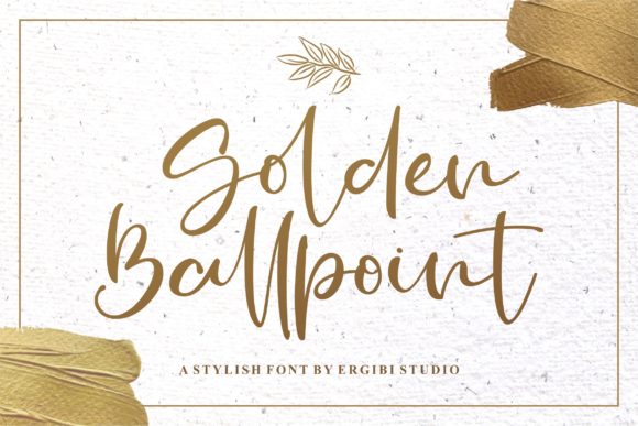 Golden Ballpoint Typeface Review for Elegant Branding