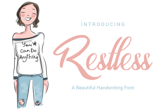 Restless Typeface: Elevate Brand Identity with Elegant Script Design